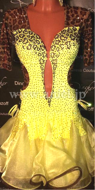 L3334・【Dincher-Vyazoff】蛍光イエロー&豹柄