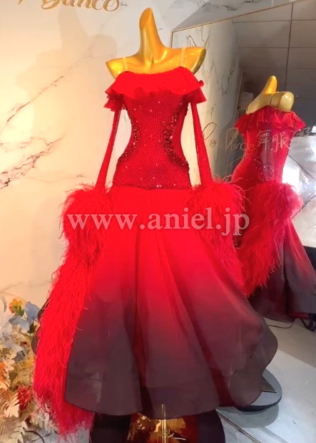 M8186・レッドブラックグラデーション