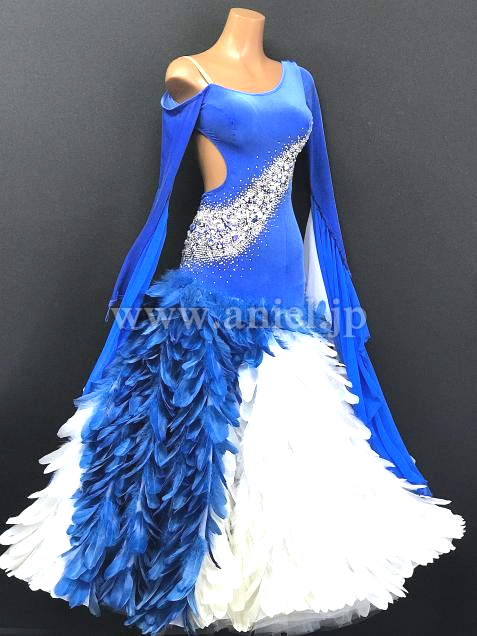 M7375・ 青&白羽根