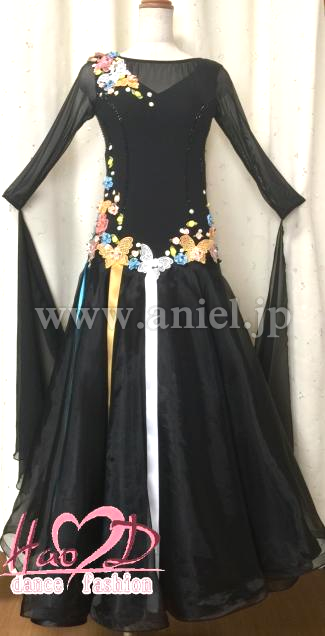 M6128・黒&カラフルバタフライ