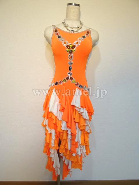 L3356・【Chrisanne】オレンジ&白※試着不可