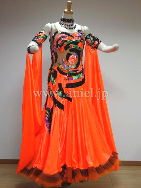 M3899・オレンジ&柄