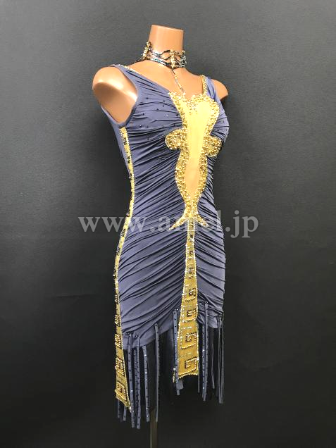 L6398・【Chrissane】グレー&ゴールド