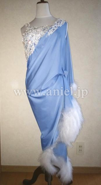 L2837・水色&白羽根※試着不可