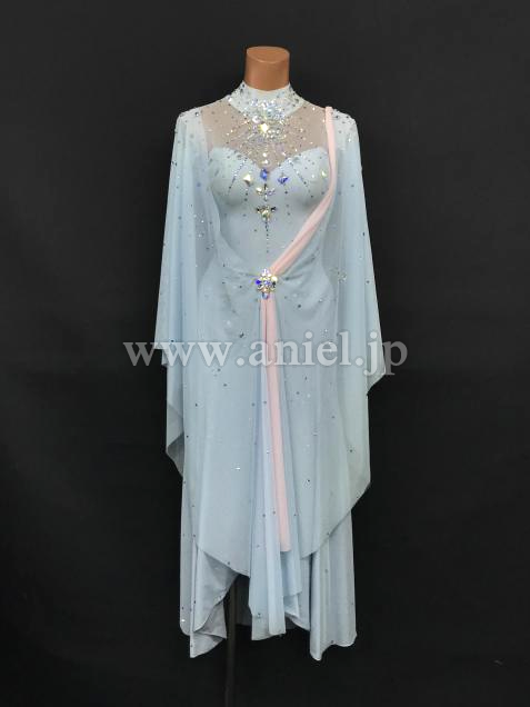 L6800・水色&ピンクルンバドレス