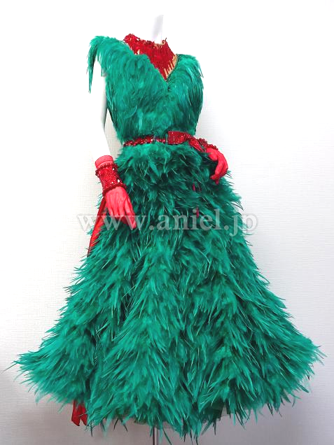 M6711・【THE ONE】緑羽根&赤