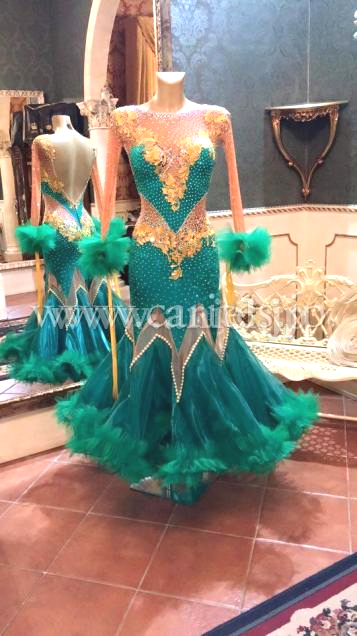 M5477・【Silvia design】ジェード&ゴールド