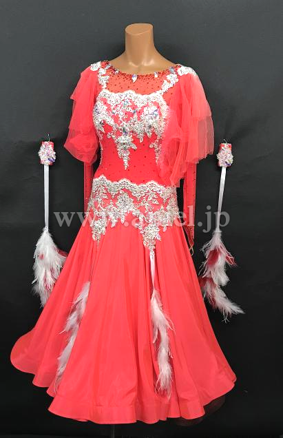 M8304・【チャコット】サーモンピンク&白