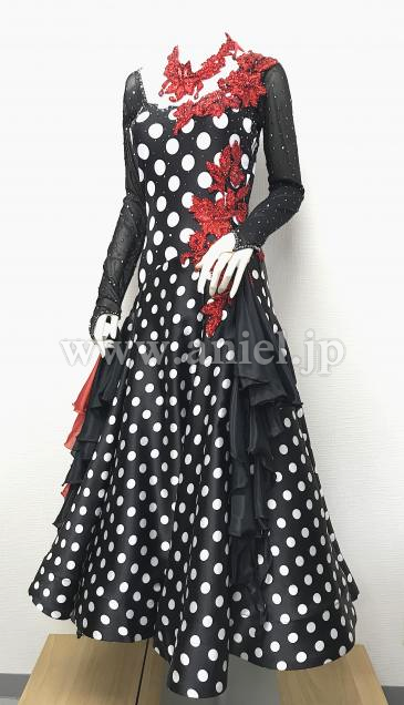 M6679・黒ドット&赤