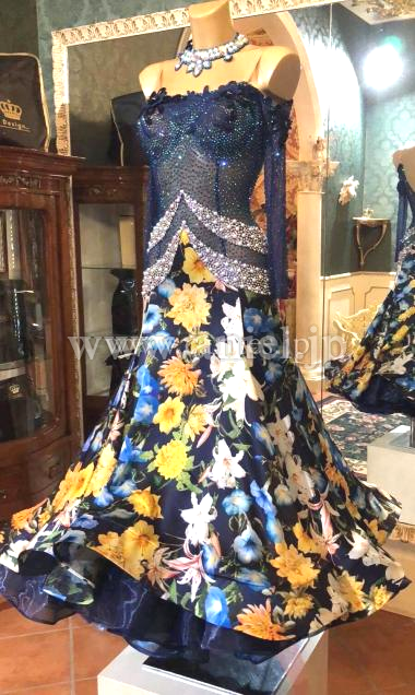 M5496・【Silvia design】ネイビー&花柄【Dolce&Gabbana】