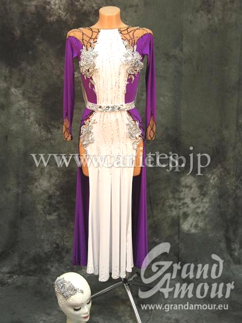 L3372・【Grand Amour】紫&白パソドレス