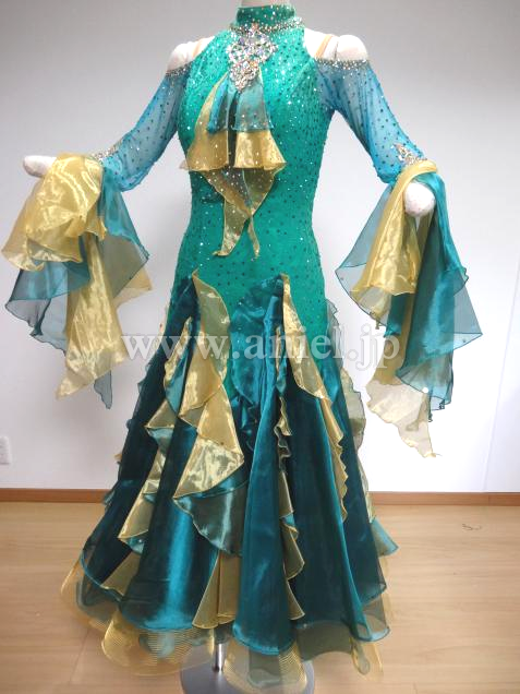 M3949・緑&ゴールド