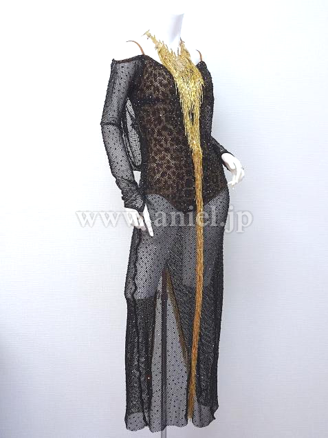 L3812・黒&ヒョウ柄