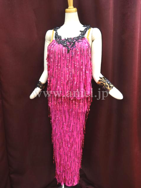 L2407・【Chrisanne】フーシャピンク&黒