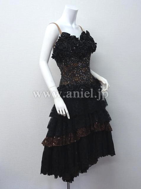 L3813・黒レース&茶