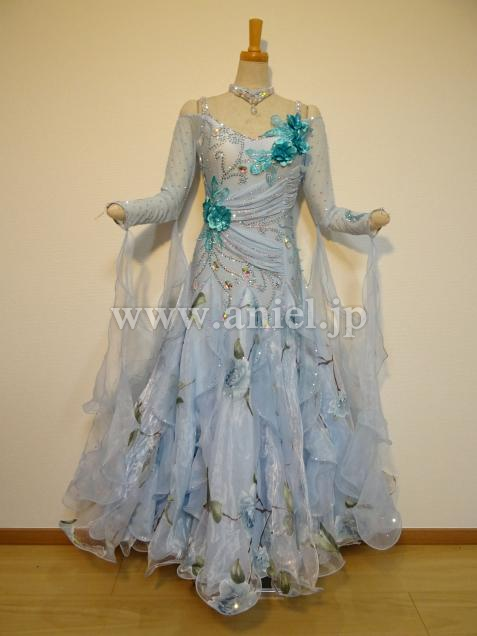 M4762・水色&花柄