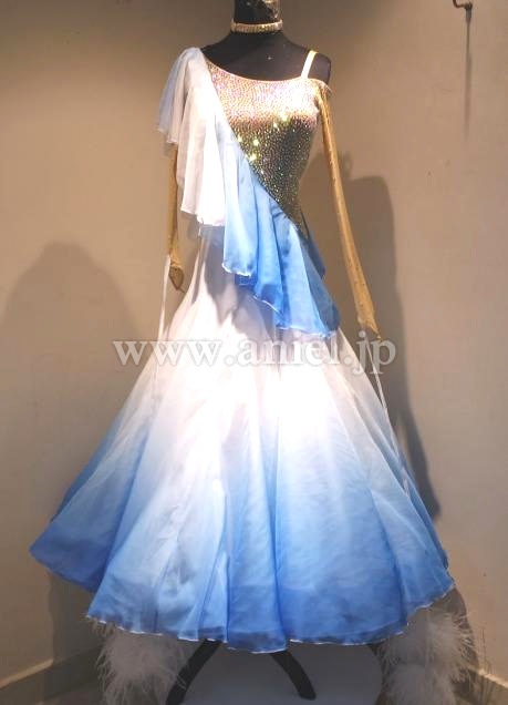 M5503・白&水色グラデーション※試着不可