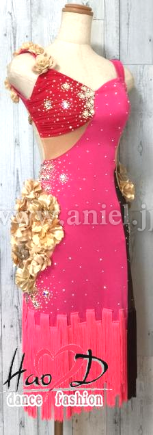 L4039・赤ピンク&黒※試着不可