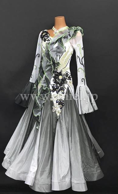 M7432・白&グレー&緑