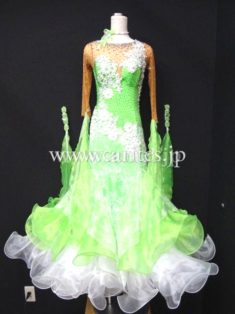 M4621・【Silvia design】黄緑&白レース