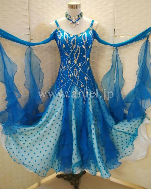 M3322・ターコイズブルー&白　※試着不可