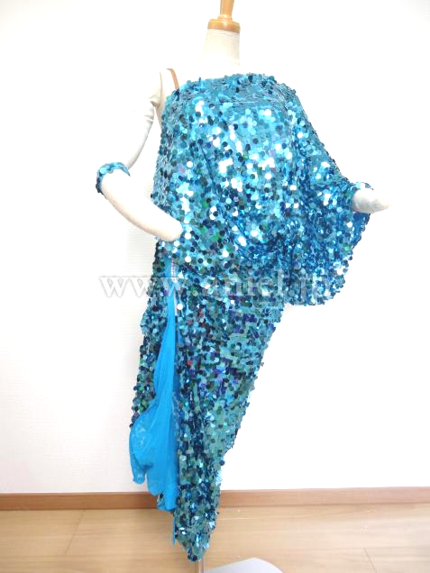 L2873・水色スパンコール※試着不可