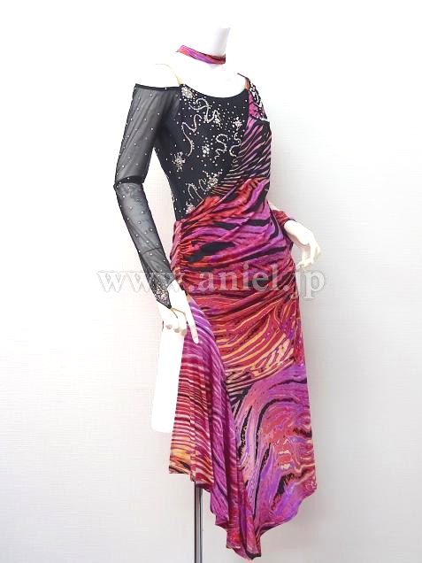 L3817・黒&ピンク柄※試着不可