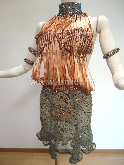 L2879・ベージュ&ブルー※試着不可