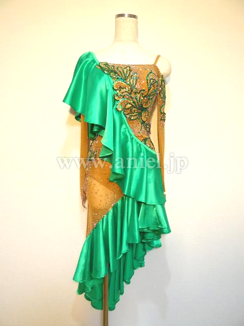 M4769・グリーン&ベージュ