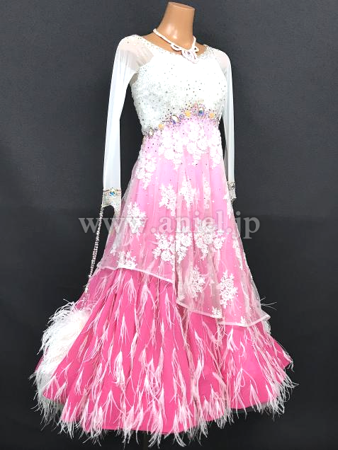 M7448・【gentil】ピンク&白