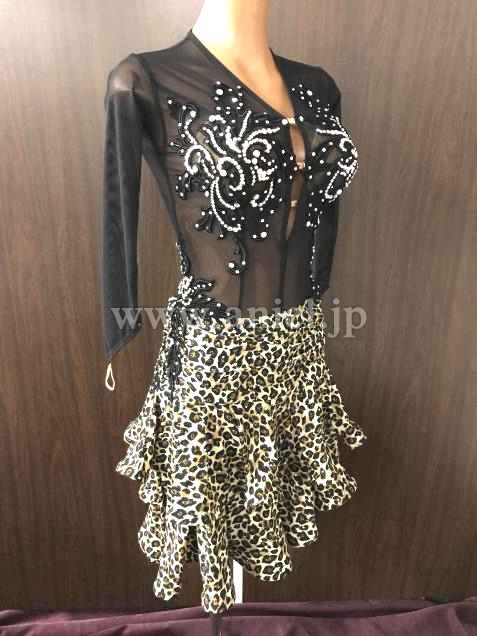 L5483・黒&ヒョウ柄※試着不可