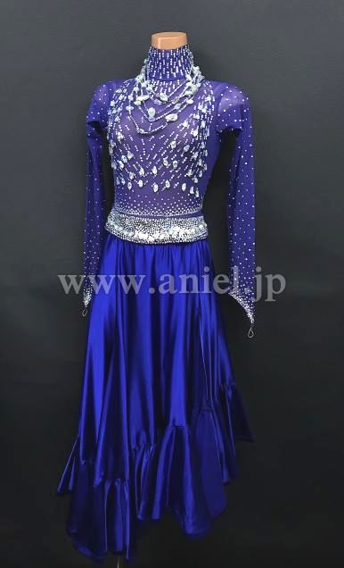 L6447・ロイヤルブルーパソドレス