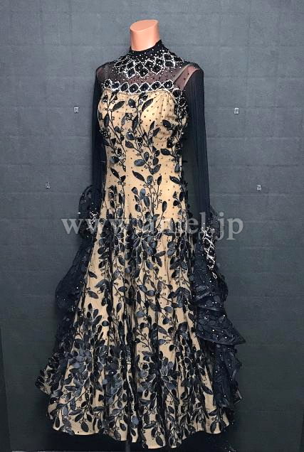 M8345・【gentil】黒&ベージュ