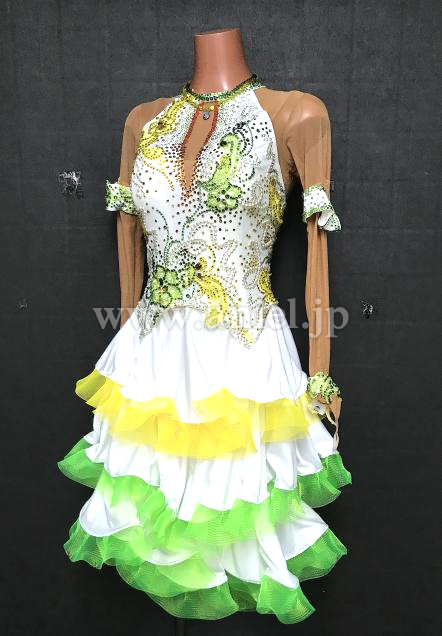 L7256・【gentil】白&黄緑&黄