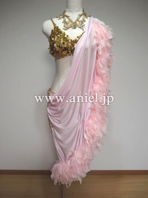L1982・ピンクフェザー&ゴールド※試着不可