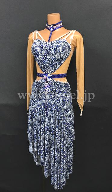 L6451・青ヒョウ柄