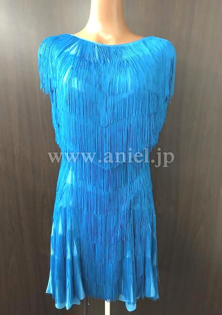 L5478・青&白フリンジ※試着不可