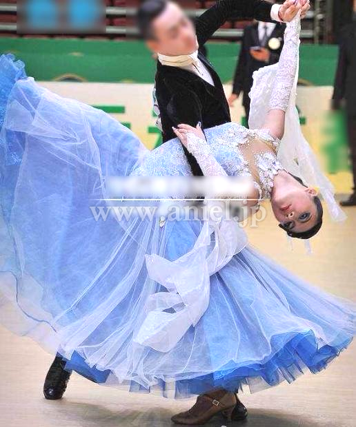 M2223・モダンラテン2way白&水色