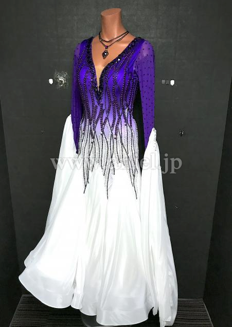 B313・【gentil】紫&白グラデーション