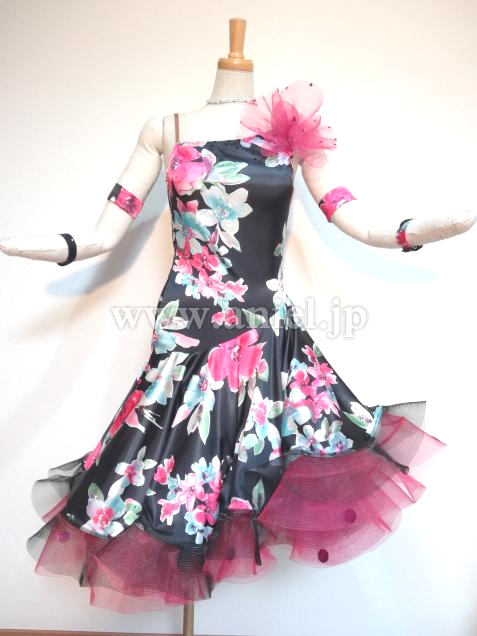 L2907・【タカダンス】黒&花柄※試着不可