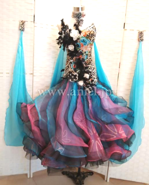 M2786・豹柄&青ピンク・※試着不可