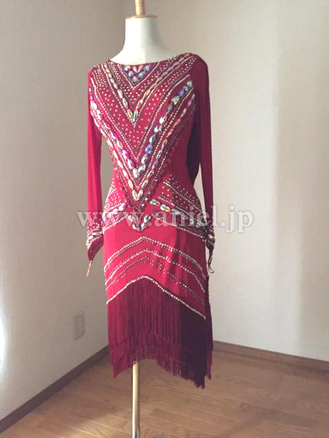 L3451・赤&フリンジ