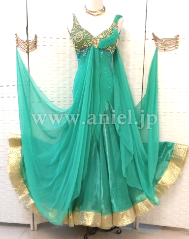 M2125・【Chrisanne】緑&ゴールド