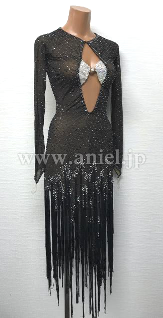 L6086・黒フリンジ※試着不可