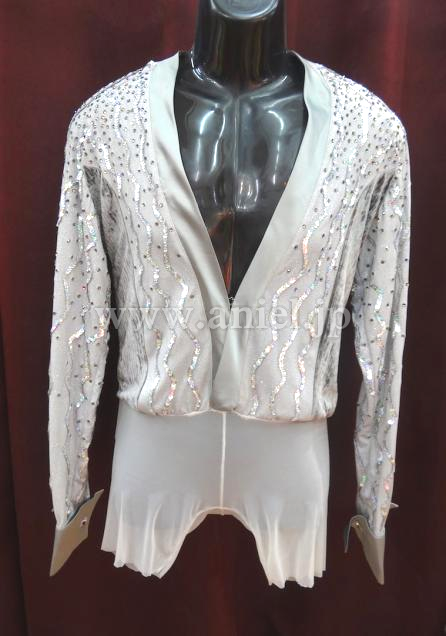 L2478・【Michelini】ラテンシャツ・シルバー※試着不可