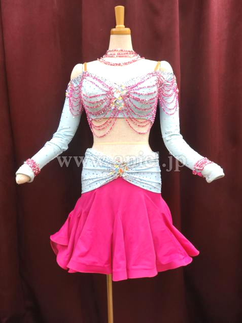 L2470・水色&ショッキングピンク