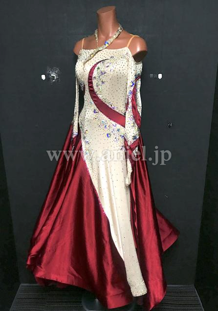 B346・【タカダンス】ベージュ&ワインカラー