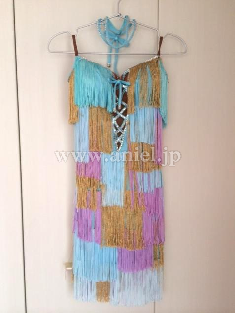 L2031・水色フリンジ※試着不可