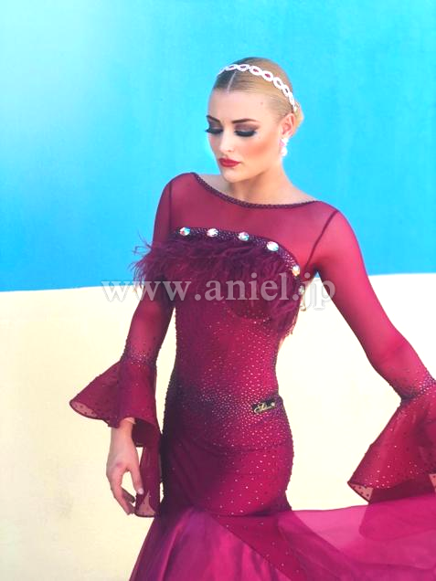 M7840・【Silvia design】ボルドー