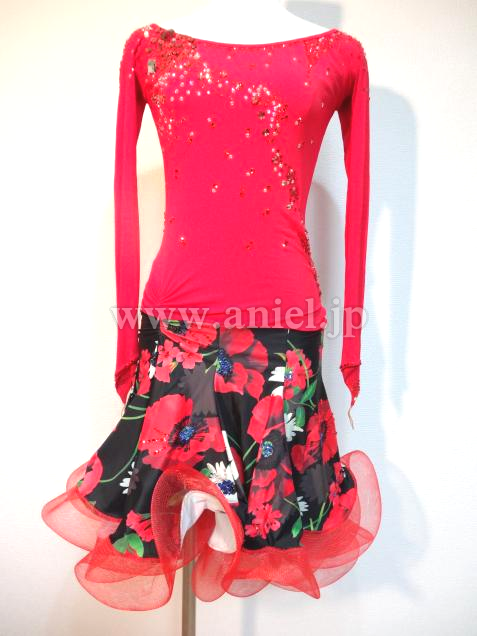 L2926・赤&柄※試着不可